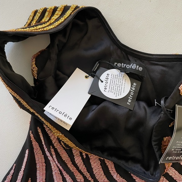 Retrofête for Revolve Fully Beaded One Shoulder Cocktail Dress - Picture 9 of 10